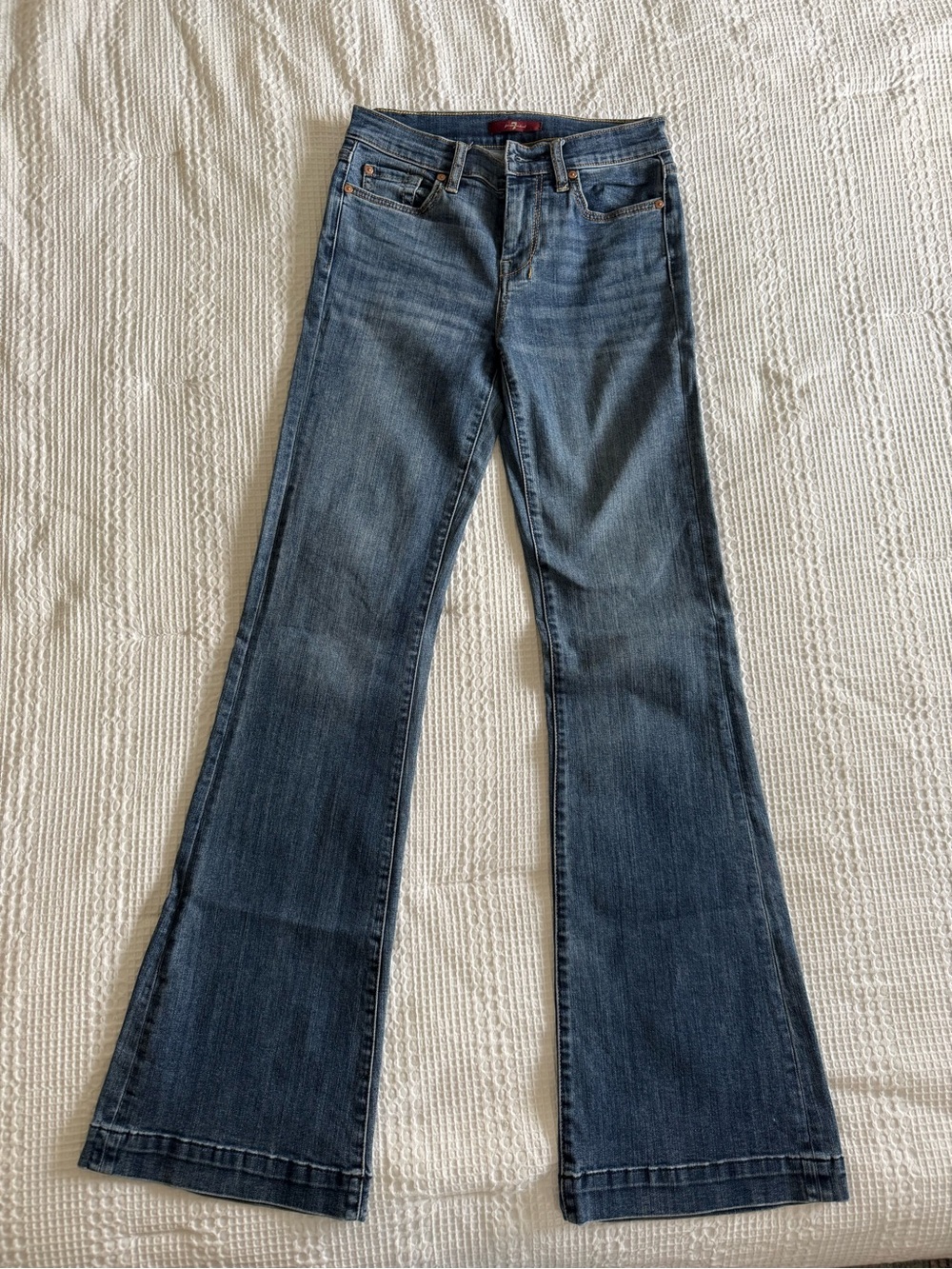 7 For All Mankind Women’s Size 26 Flare Jeans Stretch Medium Was - Picture 10 of 10